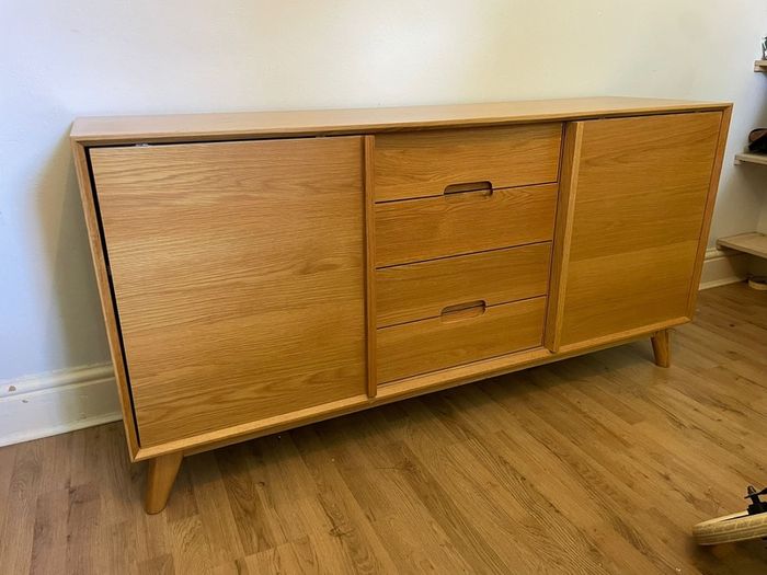 oak veneer sideboard