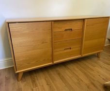 oak veneer sideboard