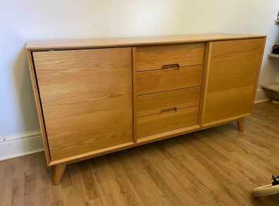 oak veneer sideboard