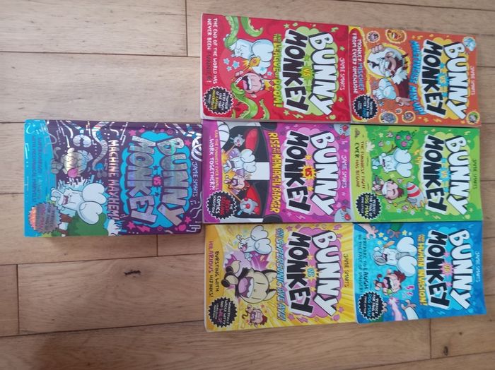 Bunny vs Monkey books x 7 books