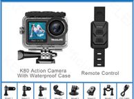 main image for ad Action Camera K80 4K Dual Screen WiFi 5m Body Waterproof 60FPS 20MP 2.0 Touch LCD EIS Remote Control 4X Zoom Sports Cam