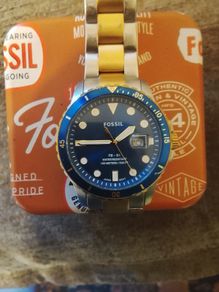 Fossil Men's Watch gold and Silver YACHT MASTER