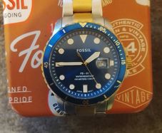 Fossil Men's Watch gold and Silver YACHT MASTER