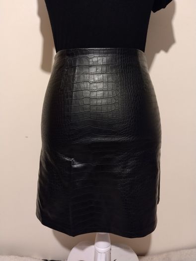 Faux Leather Black Skirt