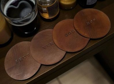 leather coasters