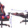 Ergonomic Gaming Chair, Computer Desk Chair Racing Design with Wide Back Cushion, Extendible Footrest in Waist Area Simply Connect to PC Image 9