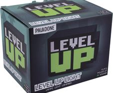 Paladone Level Up Light with Sound  Retro Pixel Design 12cm  Gaming LED Desk Lamp Collectible