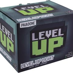 Paladone Level Up Light with Sound  Retro Pixel Design 12cm  Gaming LED Desk Lamp Collectible
