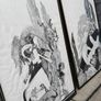 2 x Framed Black & White Drawings Image 7