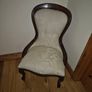 Victorian Style Vintage Balloon Back Upholstered Nursing Chair Image 7