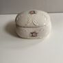 Very Pretty Parian ware flora number 8006 jewellery  box Image 4