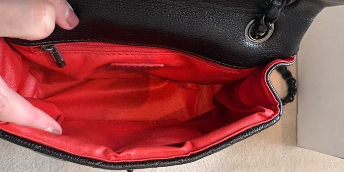 Rare all black C single flap bag.