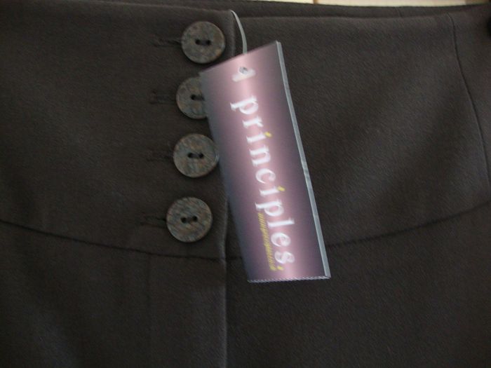 Principles Brown High Waist Trousers - Size 18L