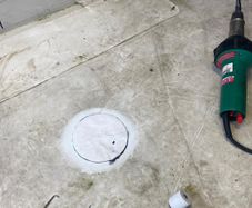 Service Spark test and quick repairs to the flat membrane roofs.