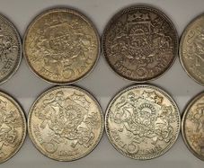 Latvia 1931 Silver 5 Lati Beautiful big Silver Coins Priced at Silver Spot Price