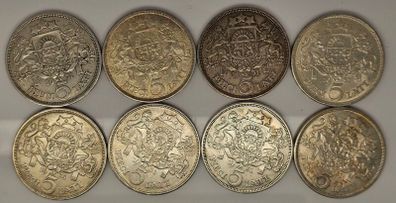 Latvia 1931 Silver 5 Lati Beautiful big Silver Coins Priced at Silver Spot Price