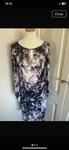 Ghost viscose dress size 12 - shades of grey