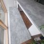 White and grey kitchen table with benches Image 2