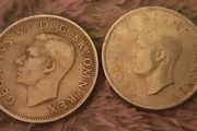 king George two shilling coin's