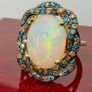 Diamond  Halo Statement Ring Image 5