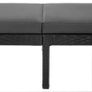 Poly Rattan Lounger Black with cushion Image 3