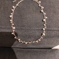Vintage 925 Silver hallmarked pearl beaded necklace