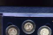 Rare 2003 Guernsey Coronation Golden Jubilee 50p Proof, Three-Coin Set, Westminster Boxed