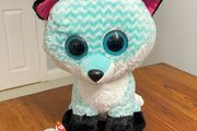 Ty Beanie Boo - Piper the Chevron Fox - Large soft plush toy - approx 18 inches