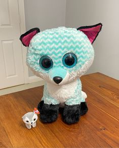 Ty Beanie Boo - Piper the Chevron Fox - Large soft plush toy - approx 18 inches