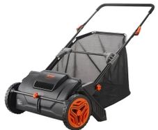 Push Lawn Sweeper, 21inch Leaf & Grass Collector, Strong Plastic Wheels & Heavy Duty Thickened Steel Durable to Use with Large Capacity 3.5 cu. ft.