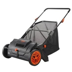 Push Lawn Sweeper, 21inch Leaf & Grass Collector, Strong Plastic Wheels & Heavy Duty Thickened Steel Durable to Use with Large Capacity 3.5 cu. ft.