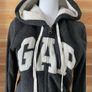Woman hoodie full zip zip up jumper GAP lined faux fur size S Image 2