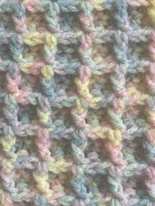 Crocheted baby blanket