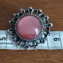 Vintage pink cabochon brooch. Image 2