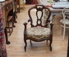 Antique 19th Century French Walnut Armchair