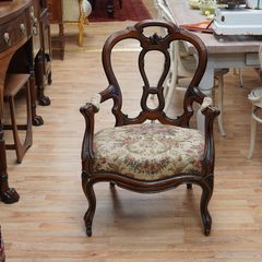 Antique 19th Century French Walnut Armchair