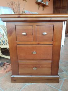Soild mahogany locker / side table