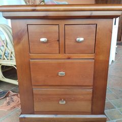 Soild mahogany locker / side table