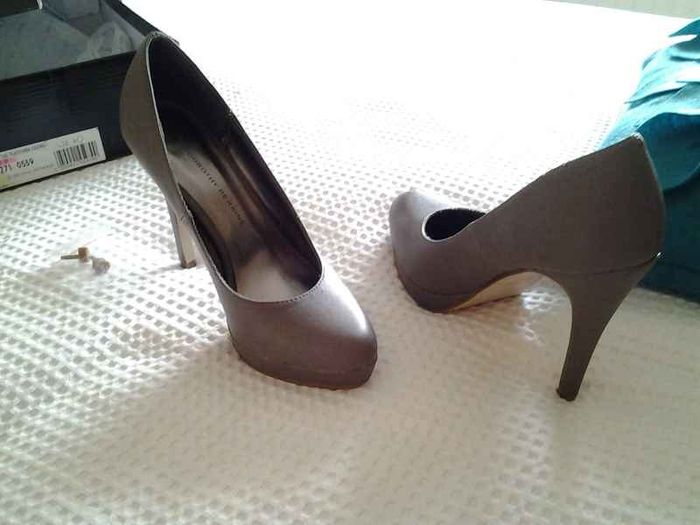 Dorothy Perkins Stone Grey High Heels - Size 4