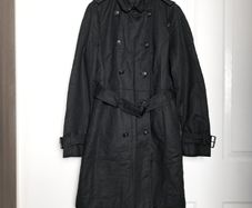 Zara Black Long Trench Coat Size M