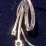 9ct white gold pendent &chain Image 4