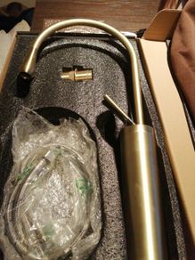 Brand new in box brushed gold freestanding lever tap x 2