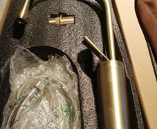 Brand new in box brushed gold freestanding lever tap x 2