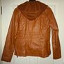 Brand NEW beautiful faux leather hooded jacket, size M Image 5
