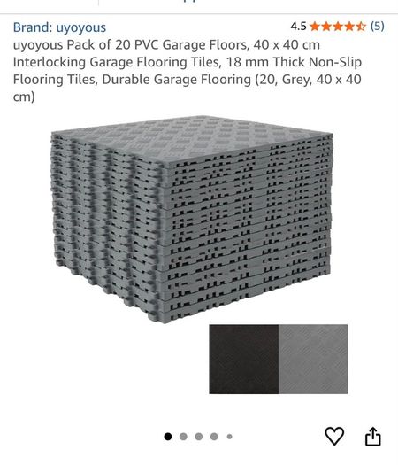 Floor plastic-rubber interlock tiles 40cm x 40cm (20)