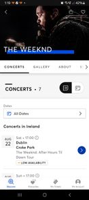 4 x The Weeknd Sat 22 Aug (Pitch)