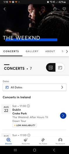 4 x The Weeknd Sat 22 Aug (Pitch)