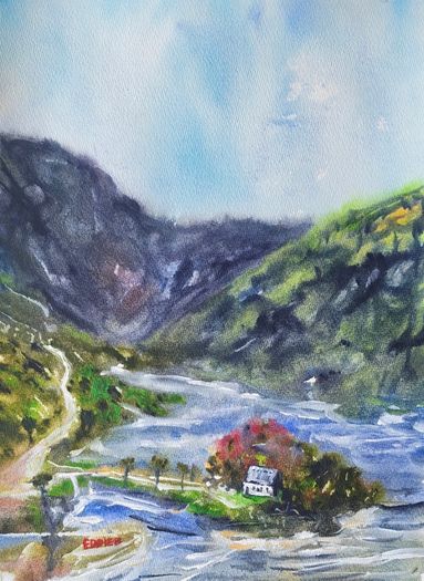 Gougane Barra watercolour