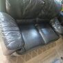 Free black leather 2 seater couch Image 2