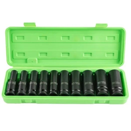 DSD Tools 10pc 1/2" 6-Point Deep Impact Socket Set